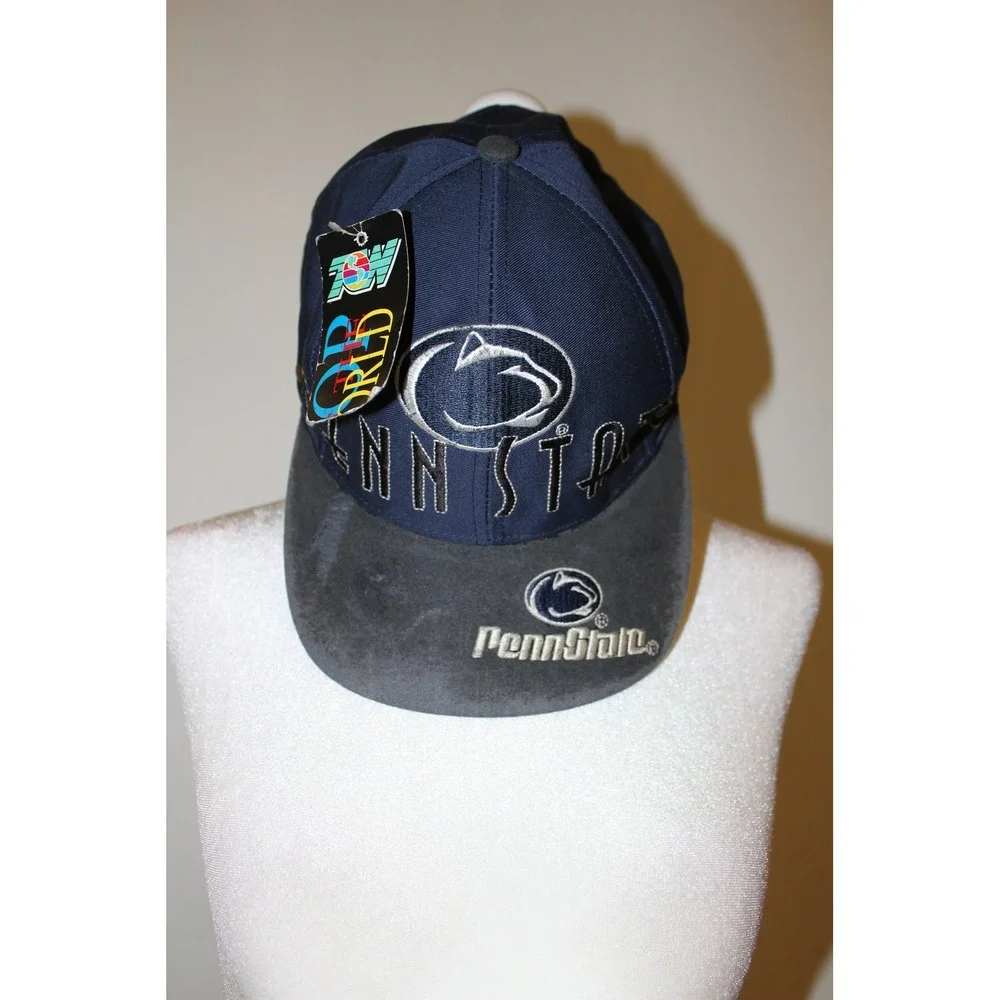 VTG Penn State Nittany‎ Lions Top of the World Snapback Hat Navy Grey 90s NWT